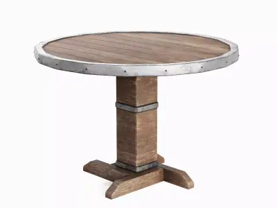 Antique Medieval Table 02 Low-poly 3D model