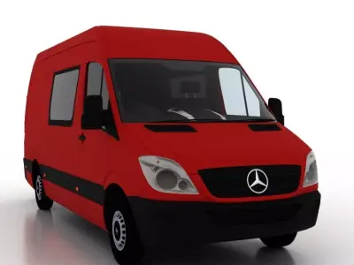Mercedes Benz Sprinter L2H2 2009 Crew Van UK 3D model