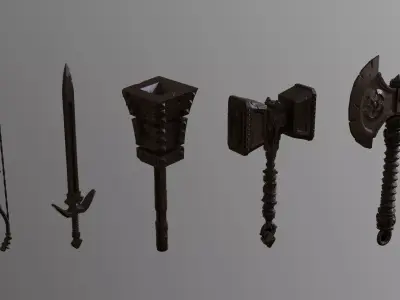 MEDIEVAL WEAPONS PACK 3D model purchase