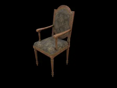Vintage Chair Low-poly 3D model purchase