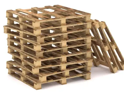 Industrial Pallet Low-poly 3D model