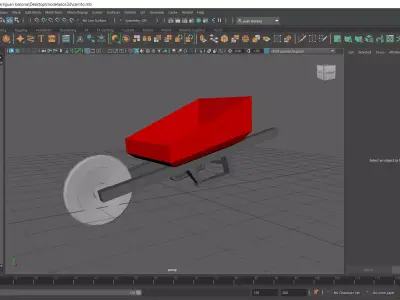 Carretilla para construcion  3D model