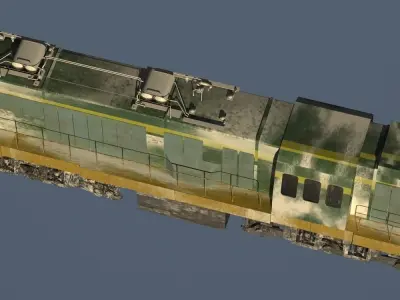 Train Locomotive Snow 3D model