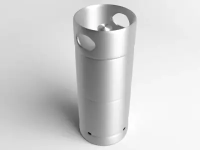 Barrel Steel 5 Gallons 3D model