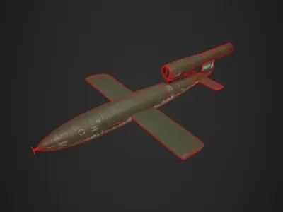 fieseler Fi 103  Low-poly 3D model