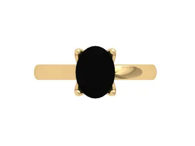 Oval Ring 3D print model 4