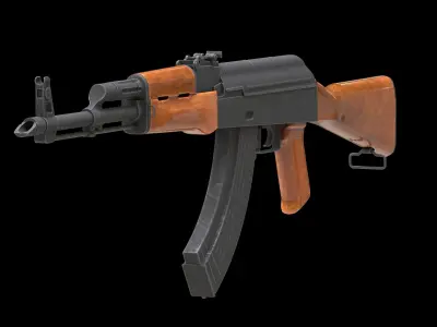 AKM Low Poly ak - rifle Low-poly 3D model