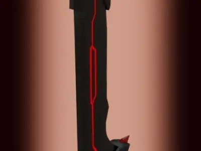 Katana Cyberpunk Low-poly 3D model