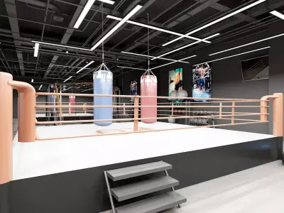 Boxing Gym Low-poly 3D model buy