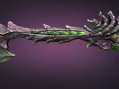 Undead musket Low-poly 3D model