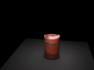 Oil Drum - Old can prop  3D model