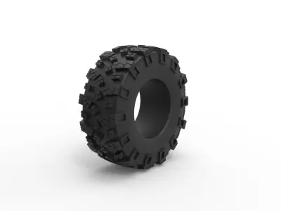 Offroad tire 86 Scale 1 to 25 3D print model