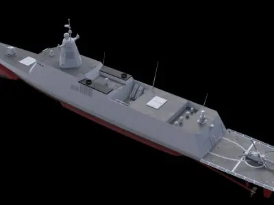 Korean KDDX destroyer DSME 8000 3D model