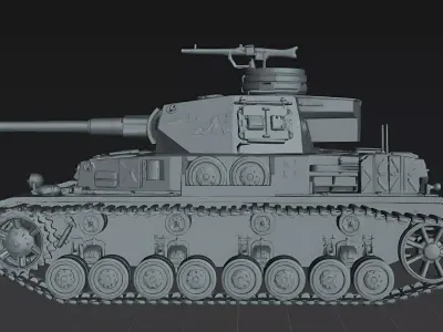 Tank Panzer IV WWII Medium Tank German  STL Model 3D print model