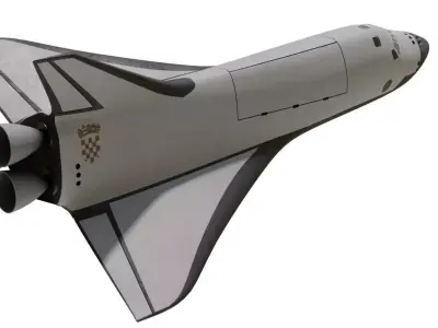 Spaceship And Satellite Low-poly 3D model