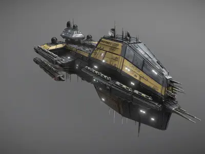 Space Force 1 Destroyer Low-poly 3D model