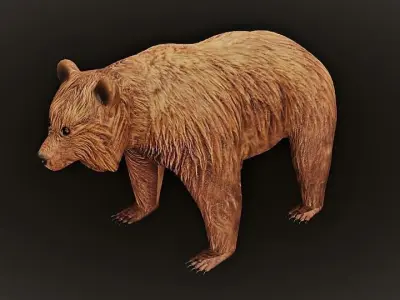 Brown Bear Low-poly 3D model