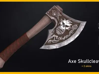 Axe Skullcleaver Low-poly 3D model