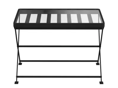 ANTIQUE COFFEE TABLE WITH GLASS 3D model