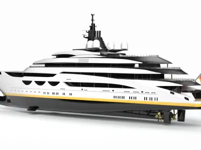 Enzo Luxury Yacht Dynamic Simulation 3D model