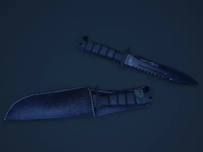 knife Low-poly 3D model 23