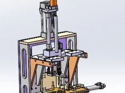 Lock screw mechanism-long 3D model
