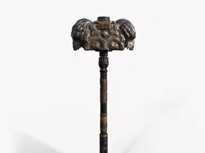 War Hammer 01 V2 Low-poly 3D model