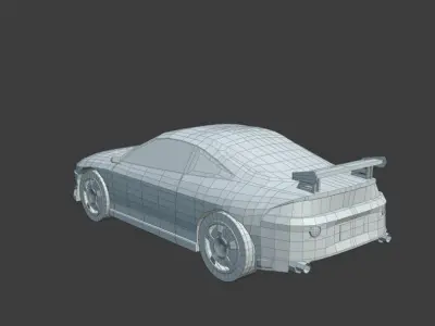 MITSUBISHI ECLIPSE low poly game ready 3d model Low-poly  Free low-poly 3D model