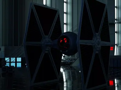 TIE fighter 3D model by TrainyMcTrainface