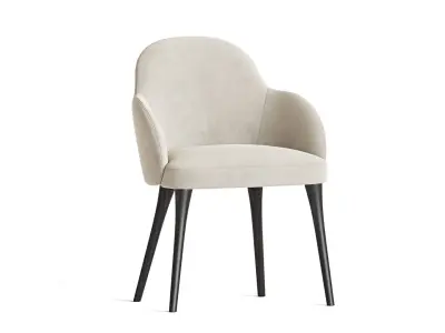 Giulia Velvet Dining Chair Cb2 3D model