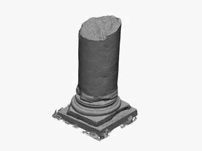 Medieval Stone Column Piece 04 RAW SCAN 3D model