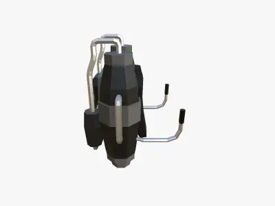 Jetpack Low Poly J04 - SciFi Character Design Low-poly 3D model