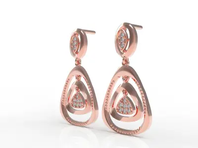 Diamond Pendant Set 27 3D print model