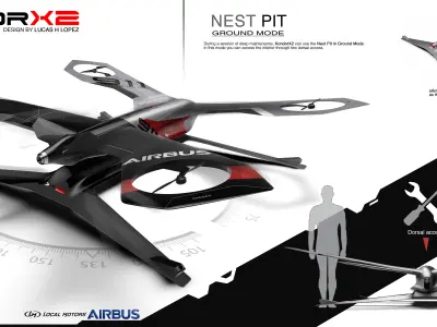 Kondor Airbus Drone Low-poly 3D model