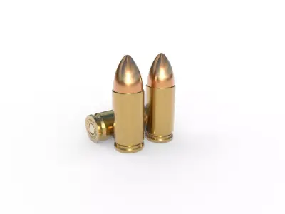 9mm Parabellum Ammo Low-poly 3D model
