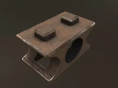 Rusted Metal Widget Low-poly 3D model
