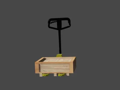 WEIGHT LIFTING TROLLY WITH ANIMATED AND RIGGED 3D model