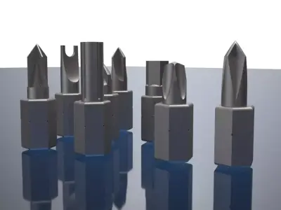 Screwdriver tips 3D model