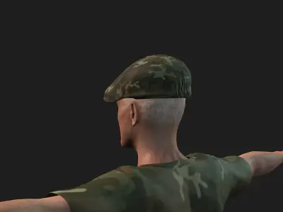 hyper realistic old hunter  3D model
