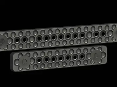 MCF-A MLok Rail Cover Low-poly 3D model