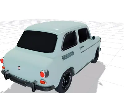 Retro Compact Car R3 3D model