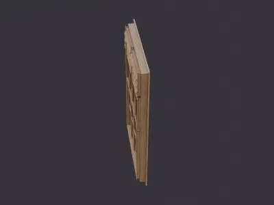 Hospital Window with Shutter Glass Low-poly 3D model