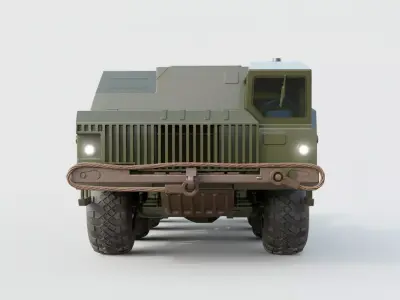 MAZ-543M-1 Military Truck Chassis 3D Model 3D print model