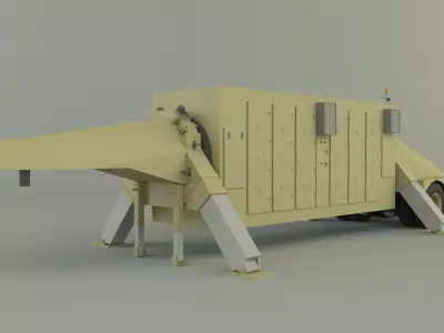trailer an tpy 2 radar 3D model
