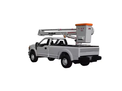 Bucket Lift Truck Utility Maintenance Service Vehicle 3D model
