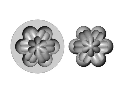 Mold Florentine rosette onlay relief 3D print model