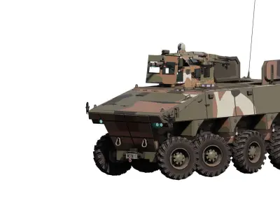 Battle support vehicle 3D model