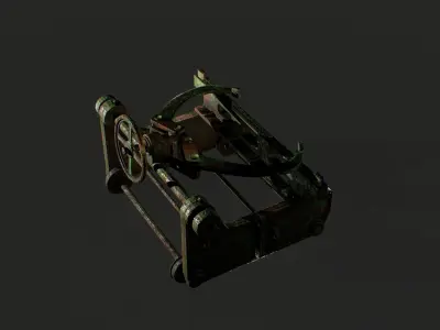 Trolley For Logs Low-poly 3D model