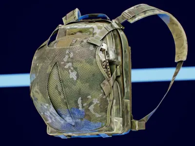 TYR Tactical Tuesday Huron Collapsible Direct Action V4 Low-poly 3D model