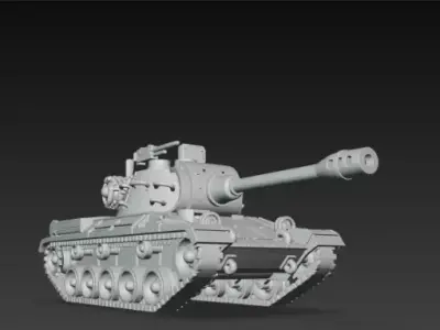 Military Tank Defender 3D Model 3D print model